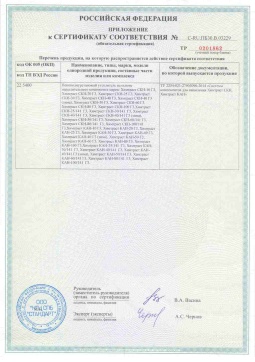 2017.05.31 Симферополь - Химтраст. Приложение к сертификату пенополиуретановые утеплители на основе напыляемого компонента. ТУ 2254-021